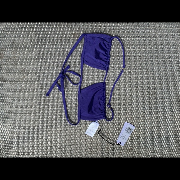 Ruched Bandeau Swim Suit Top - Picture 3 of 8